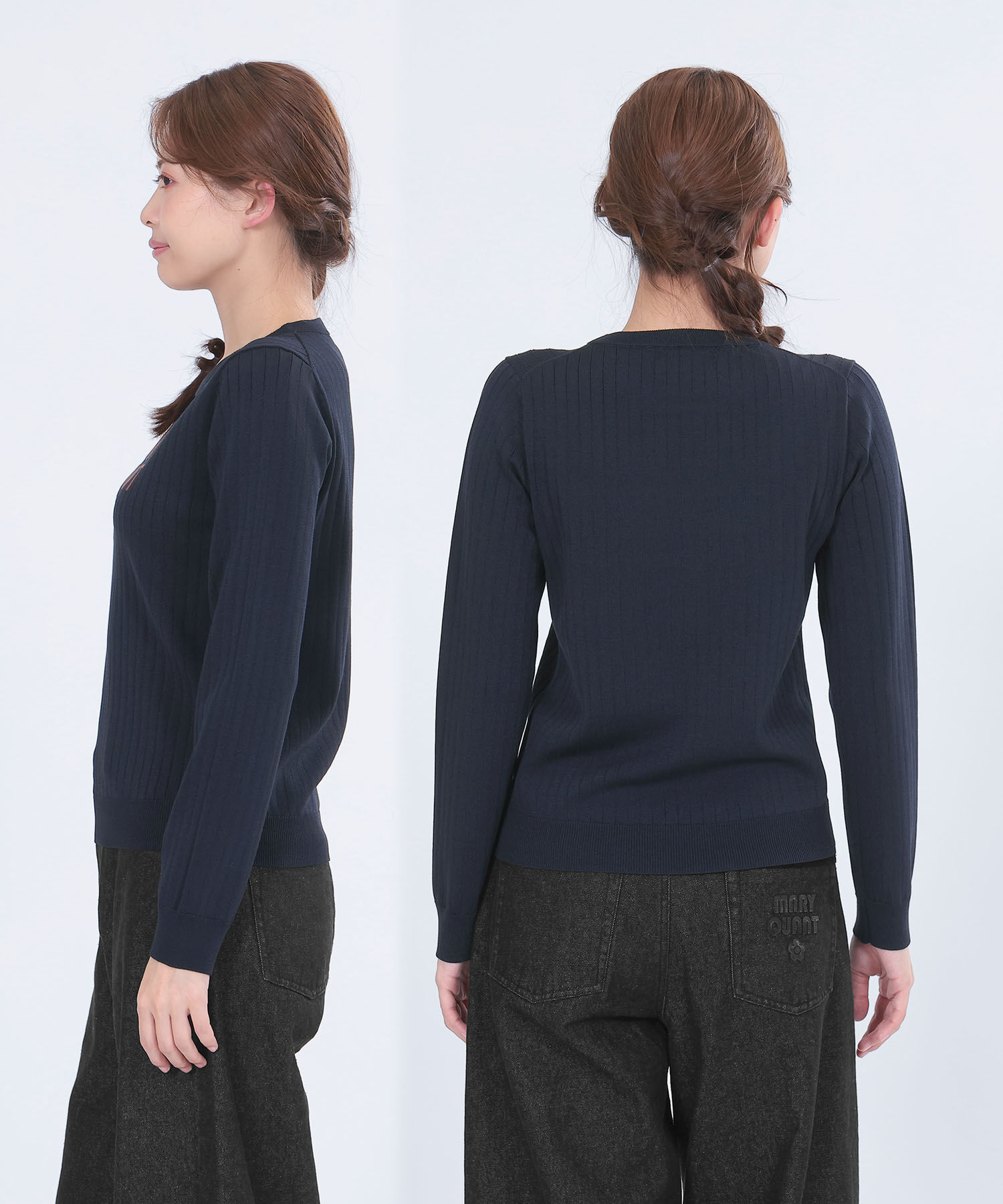 MARY QUANT「ロゴリブニット プルオーバー」|ニット・セーター|