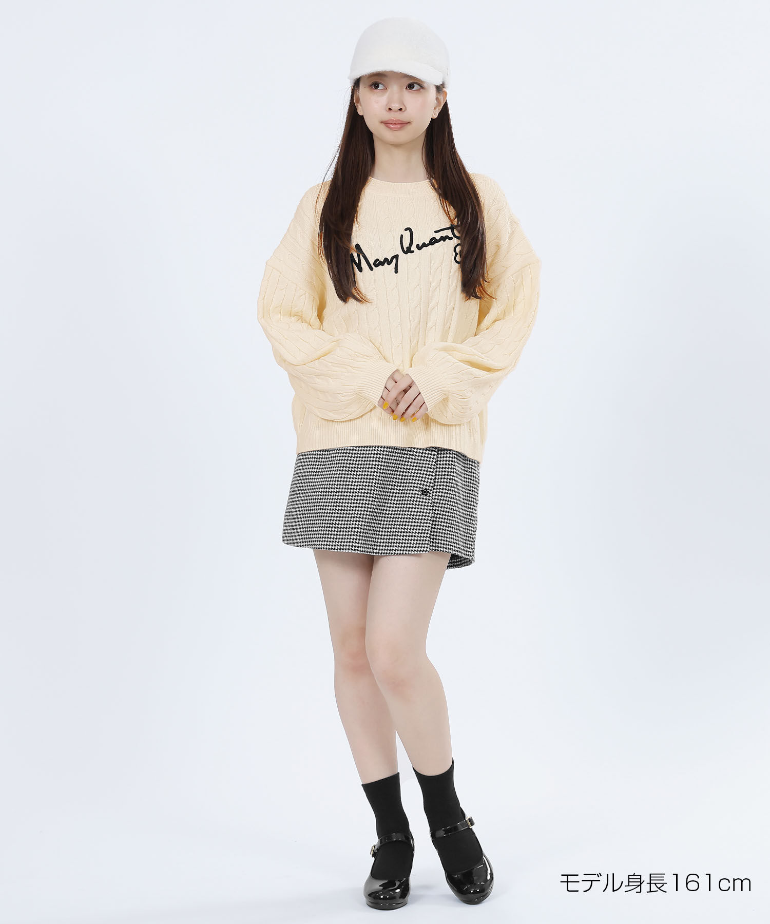 MARY QUANT「サインロゴケーブル プルオーバー」|カーディガン|