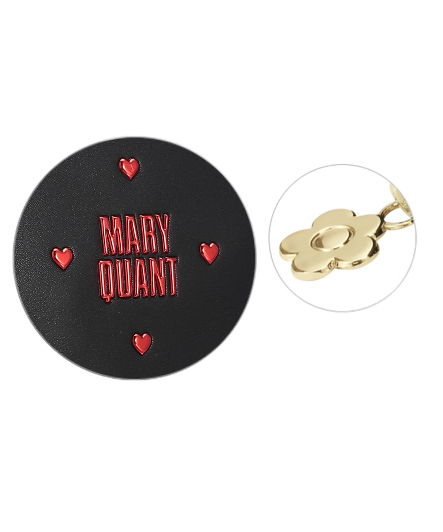 MARY QUANT「ハートフロート ラウンドポーチL」|ポーチ|