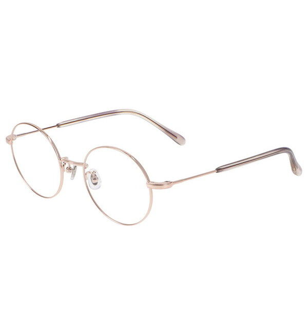  「ラウンド型 メガネ｜さりげない光沢と華奢なメタルフレーム レンズ交換券付き Zoff CLASSIC」|メガネ|ピンク