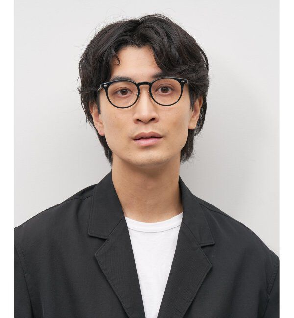  「Zoff｜emiri ボストン型 メガネ |辺見えみり 軽量 黒縁フレーム レンズ交換券付」|メガネ|