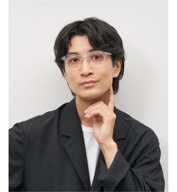  「Zoff｜emiri ボストン型 メガネ |辺見えみり 軽量 黒縁フレーム レンズ交換券付」|メガネ|