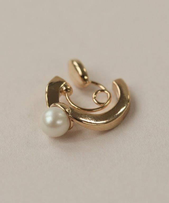  「Bubbloop 1粒パールイヤリング　ノンホールピアス」|イヤリング|