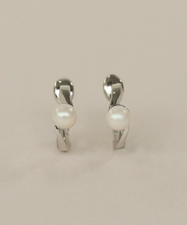  「Bubbloop 1粒パールイヤリング　ノンホールピアス」|イヤリング|