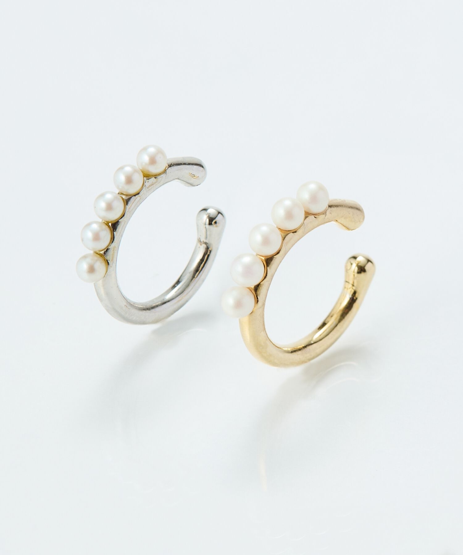 Phoebe「【金属アレルギー対応】パールフローイヤーカフ　シルバー/ニッケルフリー」|イヤーカフ|