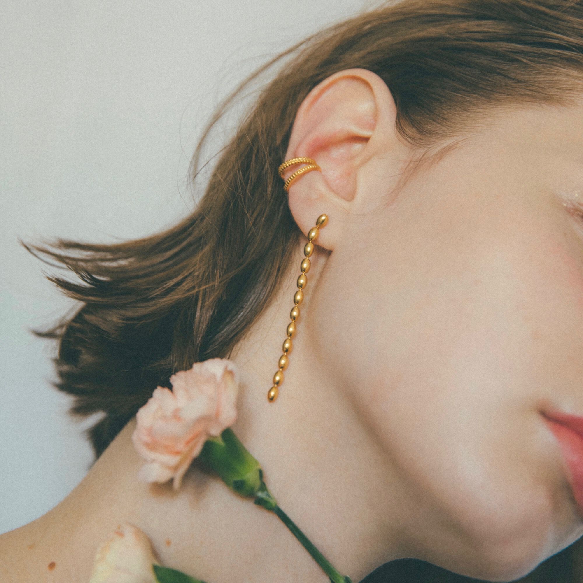warmth「Rice Chain Pierce」|イヤーカフ|ゴールド