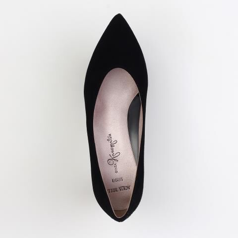 銀座かねまつ「LSBF2577SUEBLK 【本革】【防水】【Bウィズ】アクアベルスレンダーパンプス」|パンプス|