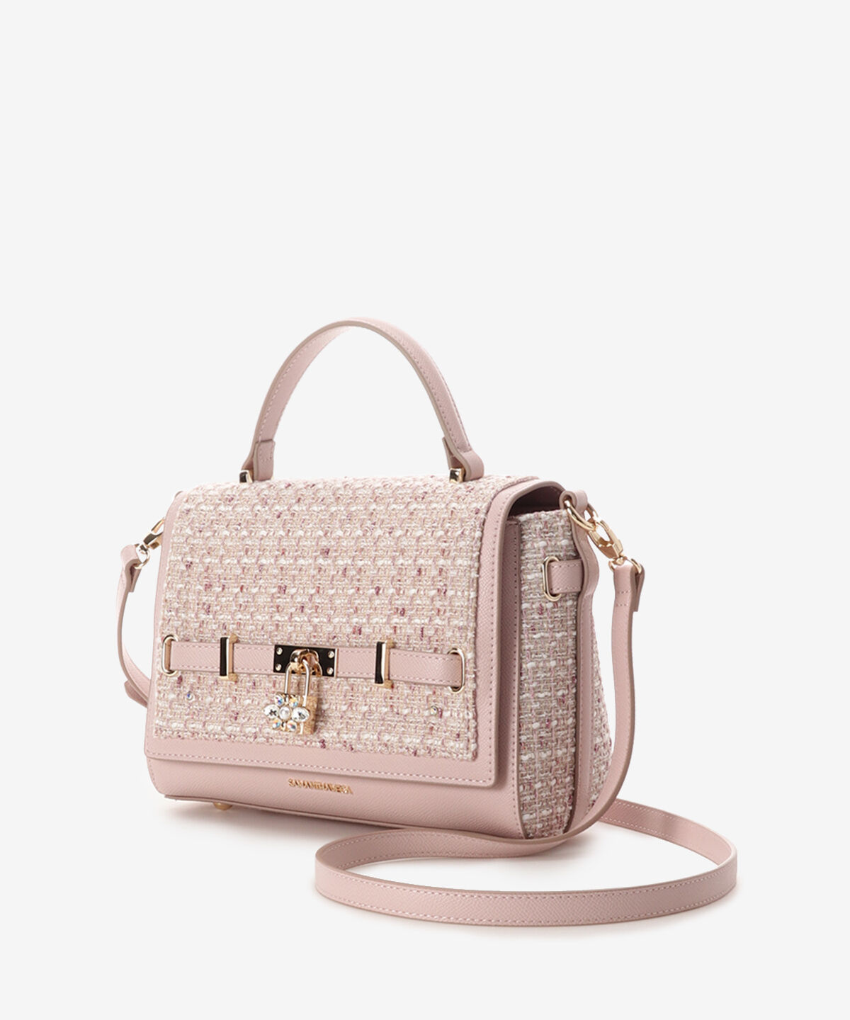 Samantha Vega「ツイードベルトビジューショルダーバッグ」|ショルダー・メッセンジャー|