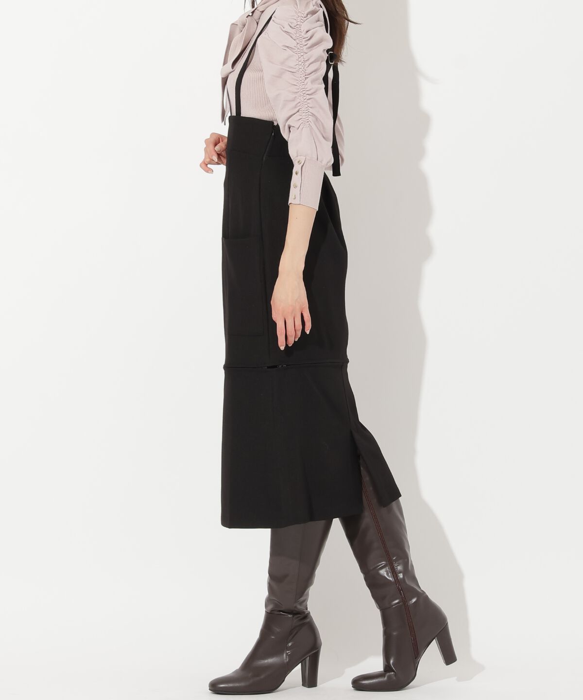 アンドクチュール「サスペ付き2wayスカート」|タイト|