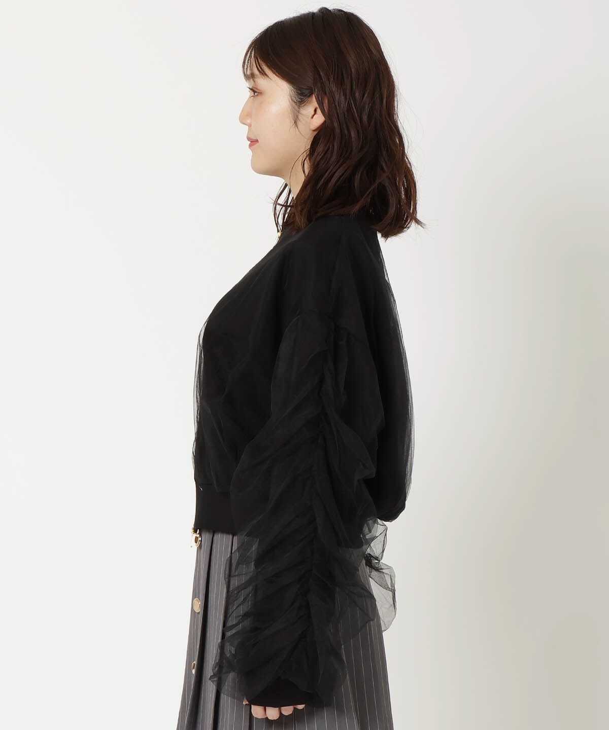 REDYAZEL「チュールレイヤードMA-1」|ブルゾン・スタジャン|