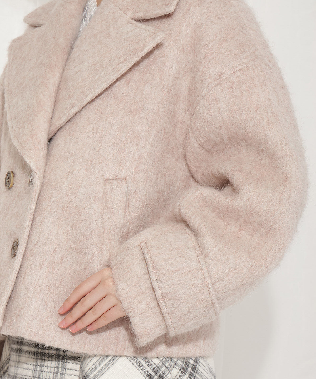 WILLSELECTION「Wボタンシャギーショートコート」|その他|