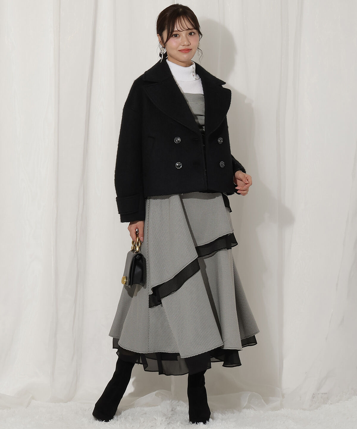 WILLSELECTION「Wボタンシャギーショートコート」|その他|