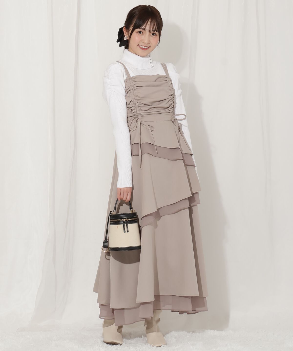 WILLSELECTION「ティアードギャザーキャミワンピース」|ワンピース|