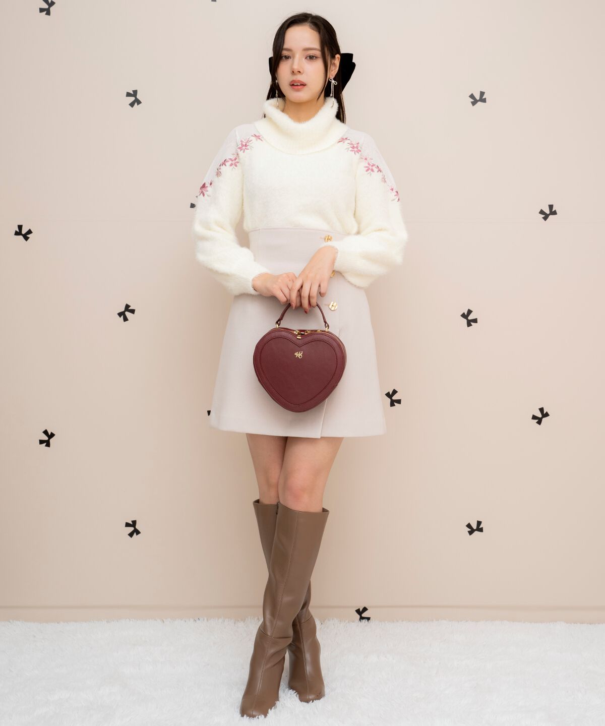 WILLSELECTION「刺繍シャギーニットプルオーバー」|ニット・セーター|