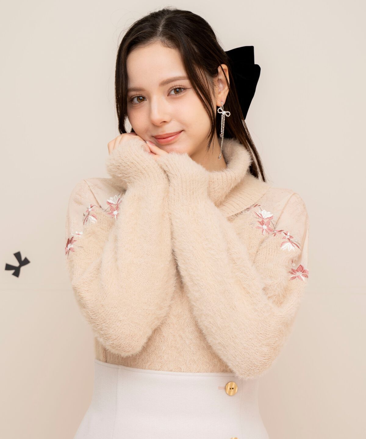 WILLSELECTION「刺繍シャギーニットプルオーバー」|ニット・セーター|