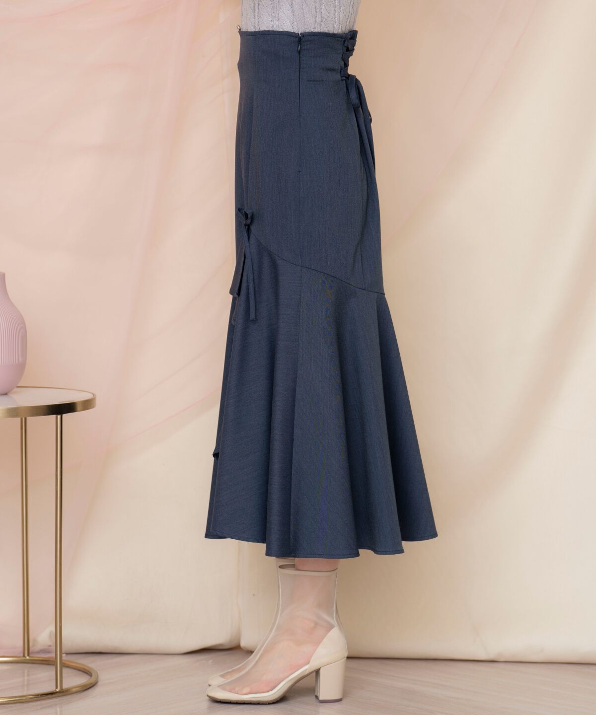 WILLSELECTION「リボンラッフルマーメイドスカート」|フレア|