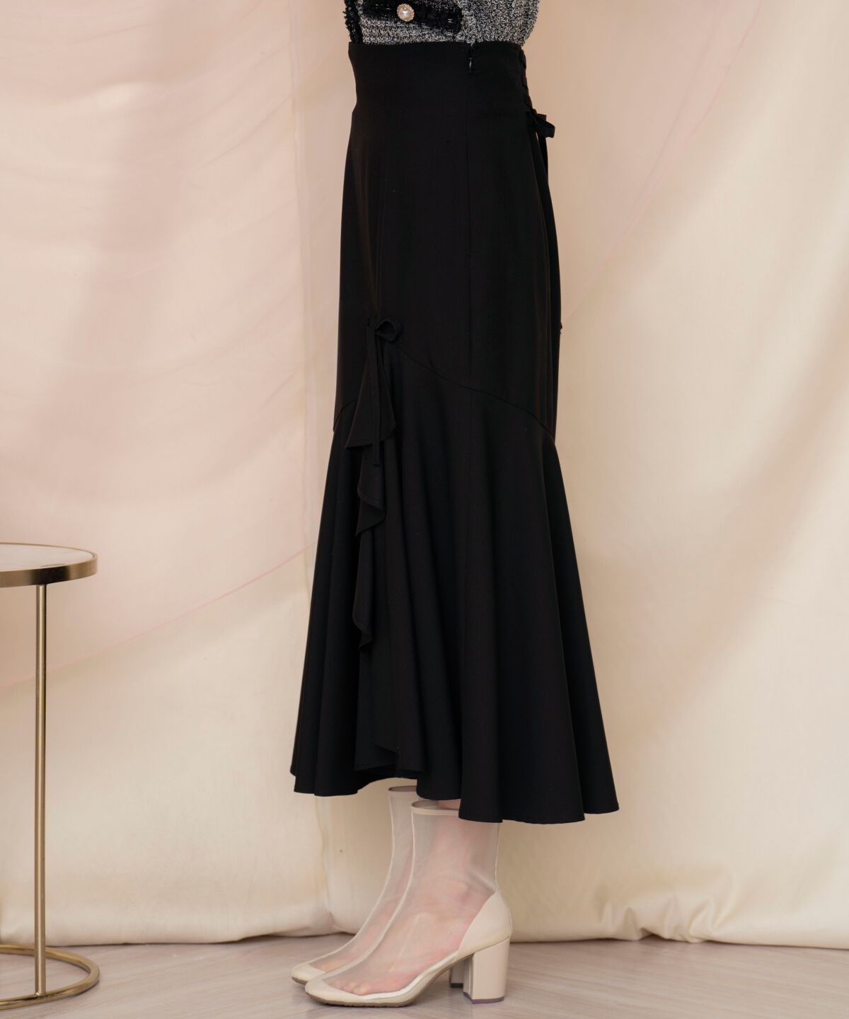 WILLSELECTION「リボンラッフルマーメイドスカート」|フレア|