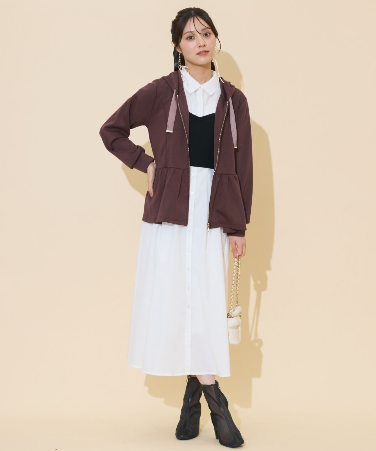 WILLSELECTION「ペプラムパーカー」|パーカー|