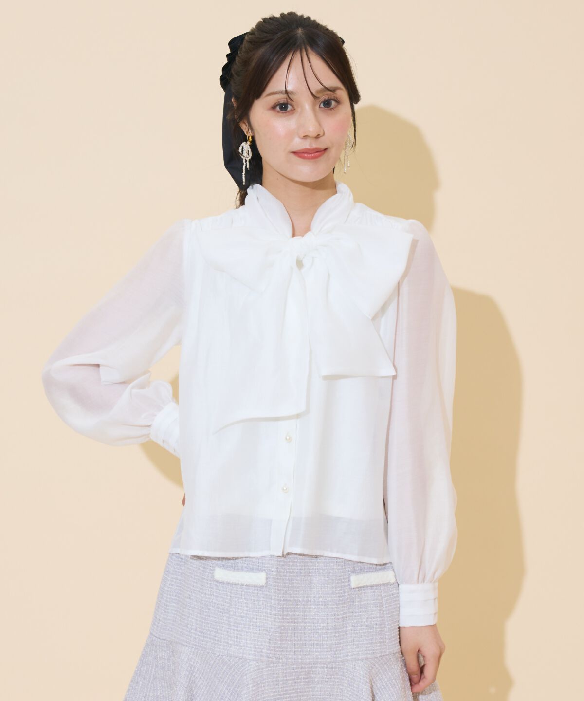 WILLSELECTION「ボリュームリボンタイブラウス」|シャツ・ブラウス|