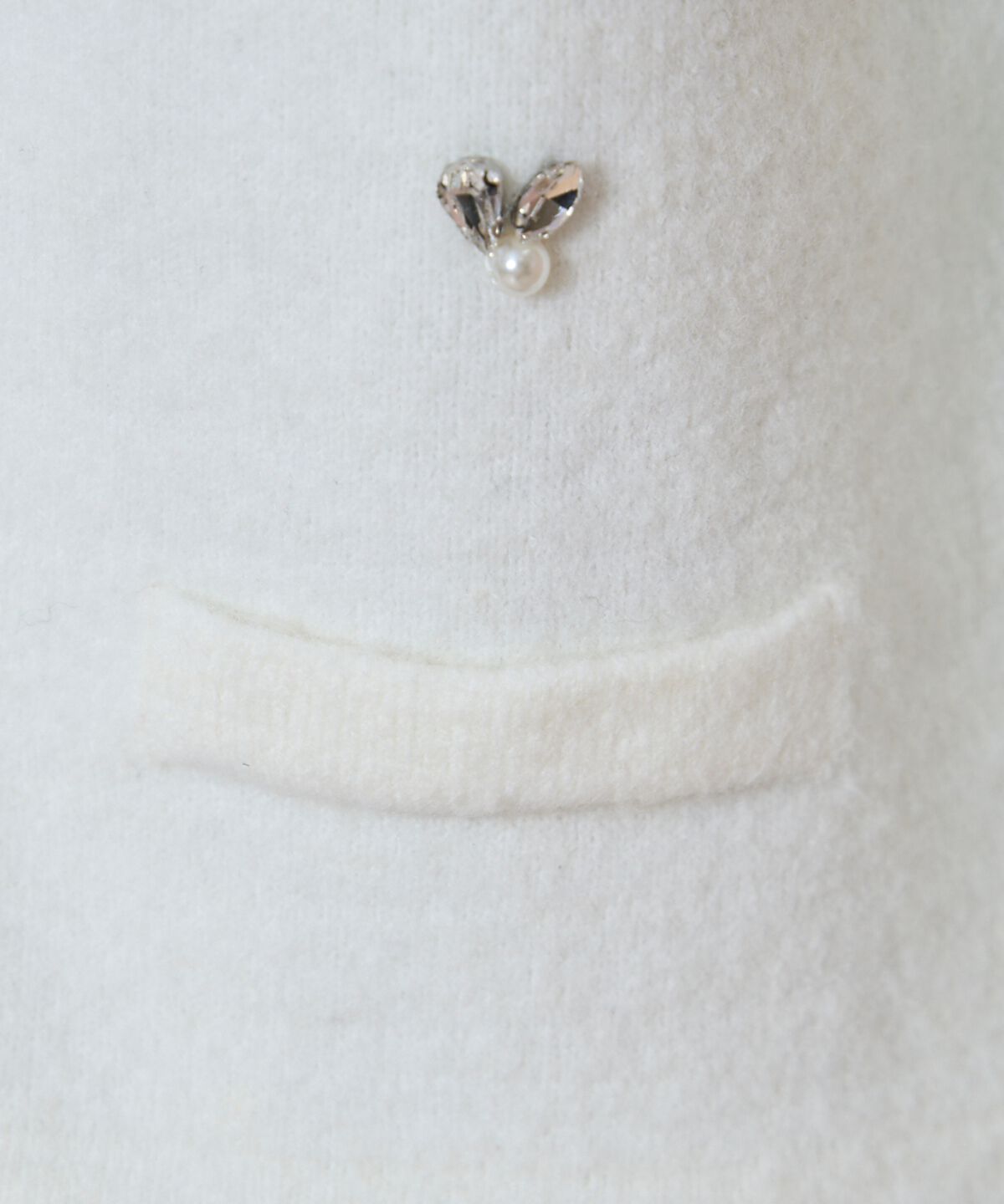 WILLSELECTION「ノーカラービジューニットジャケット」|カーディガン|