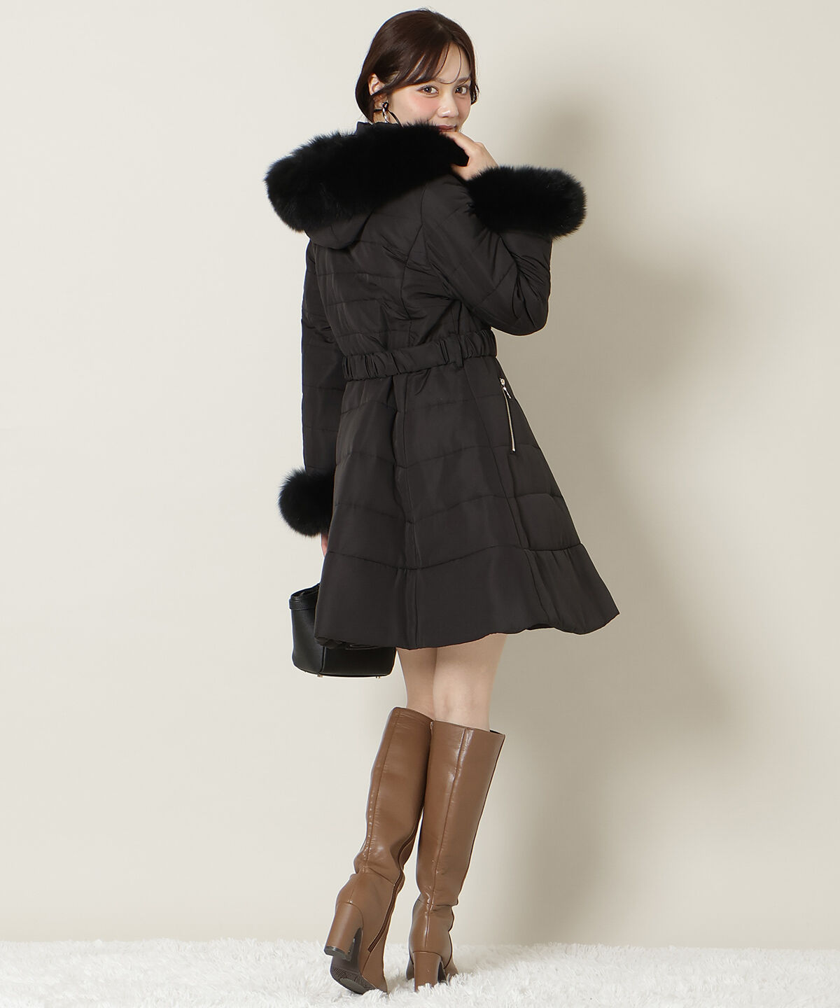 WILLSELECTION「フォックスファーキルティングフレアコート」|その他|