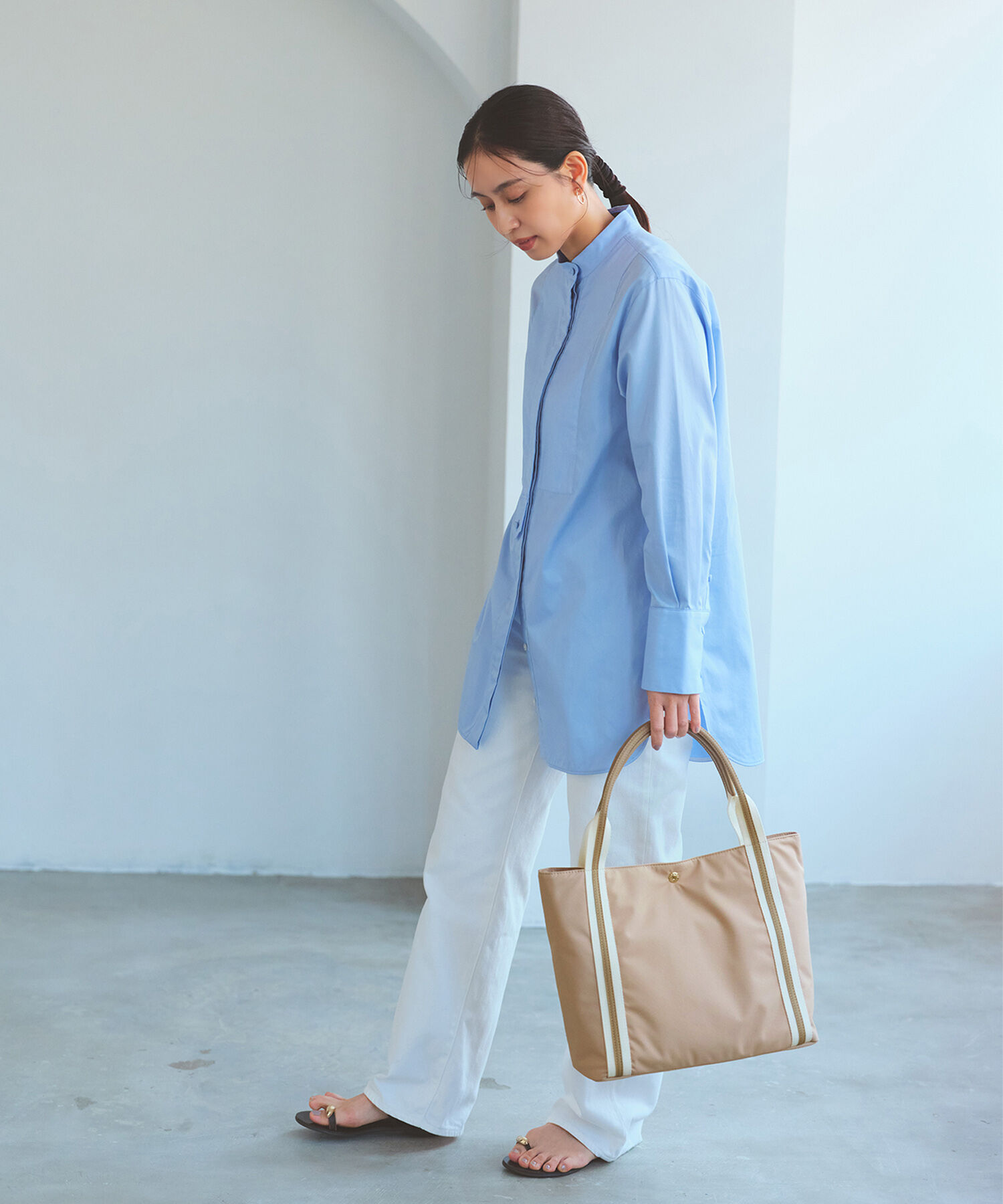 TOPKAPI TREASURE「【TREASURE TOPKAPI】ソフトタッチ テープハンドル トートバッグ　A4 / 軽量 / 肩掛け」|トートバッグ|