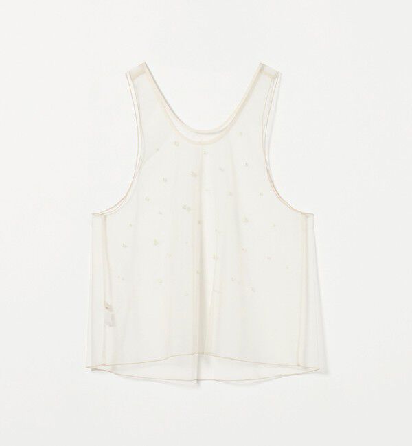 AEWEN MATOPH「＜AEWEN MATOPH＞チュール イミテーションパール ノースリーブブラウス」|シャツ・ブラウス|