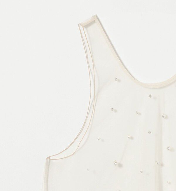 AEWEN MATOPH「＜AEWEN MATOPH＞チュール イミテーションパール ノースリーブブラウス」|シャツ・ブラウス|