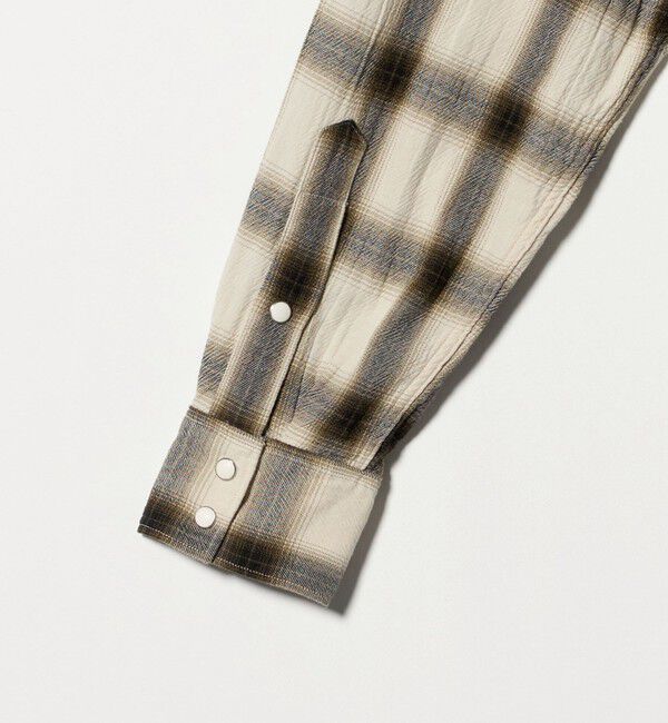 UNITED ARROWS「ハイツイスト オンブレーチェック ウエスタンシャツ 「SLOW &　」」|シャツ・ブラウス|