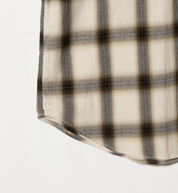 UNITED ARROWS「ハイツイスト オンブレーチェック ウエスタンシャツ 「SLOW &　」」|シャツ・ブラウス|