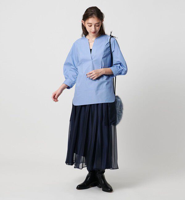 UNITED ARROWS「オックス コンビ シャツ ブラウス ‐ウォッシャブル‐」|シャツ・ブラウス|