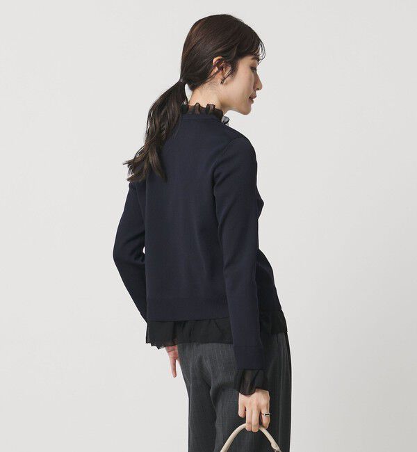 UNITED ARROWS「4WAY シフォン カーディガン ‐ウォッシャブル‐」|カーディガン|NAVY