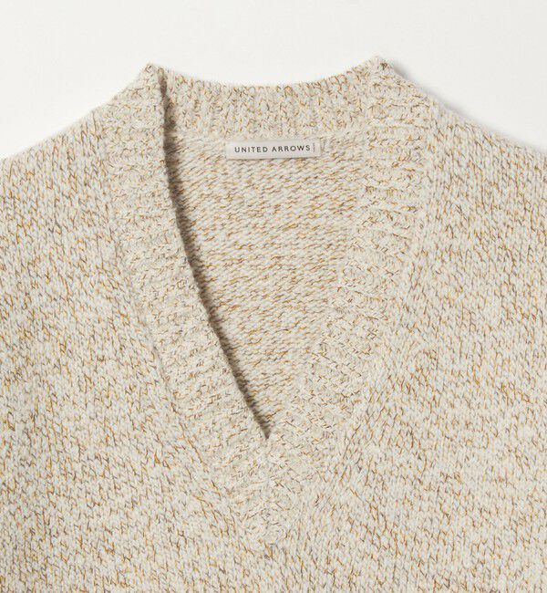 UNITED ARROWS「ウール コットン カシミア ムリネ Vネック ニット」|ニット・セーター|