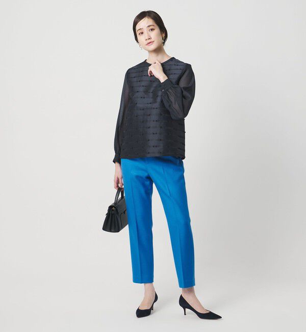 UNITED ARROWS「リボン カットジャガード ブラウス」|シャツ・ブラウス|