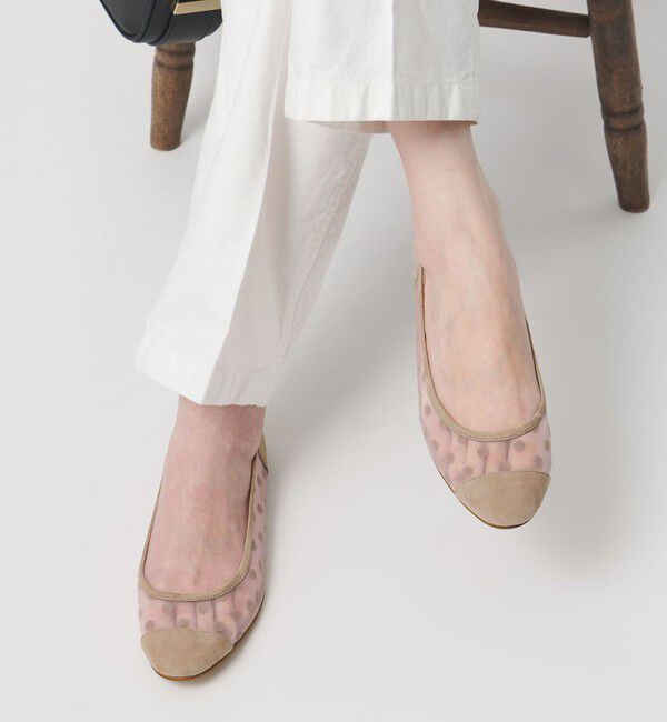 UNITED ARROWS「ドット バレエシューズ」|バレエシューズ|BEIGE