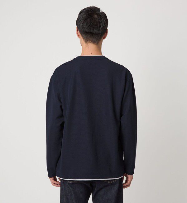UNITED ARROWS green label relaxing「【WEB限定】リップル フェイクレイヤード ロングスリーブ Tシャツ -吸水速乾・抗菌-」|Tシャツ・カットソー|