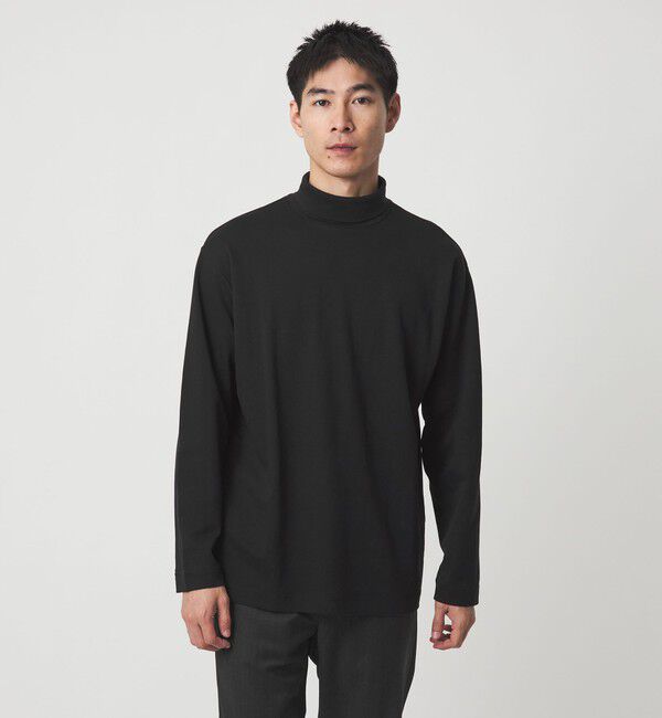 UNITED ARROWS green label relaxing「オーガニック スムース タートルネック カットソー」|Tシャツ・カットソー|BLACK