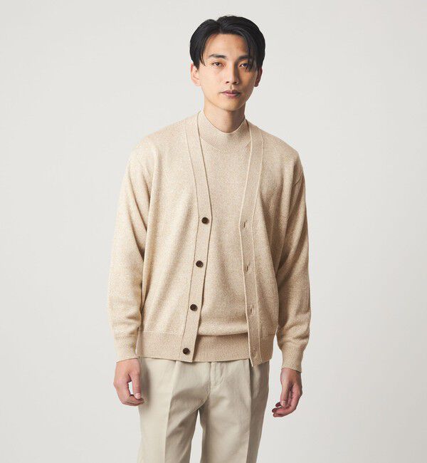 UNITED ARROWS green label relaxing「シルク ミックス Vネック カーディガン」|カーディガン|BEIGE