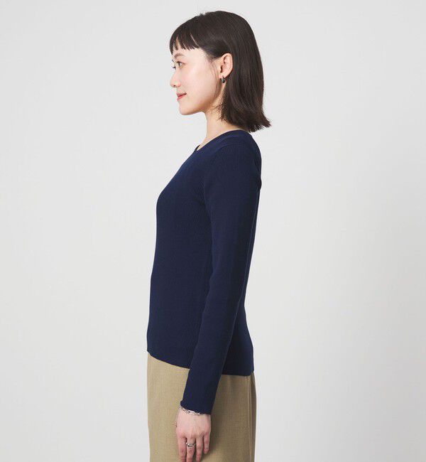 UNITED ARROWS green label relaxing「＜1_OF MINE＞リブ アシンメトリー ネック プルオーバー ニット」|ニット・セーター|