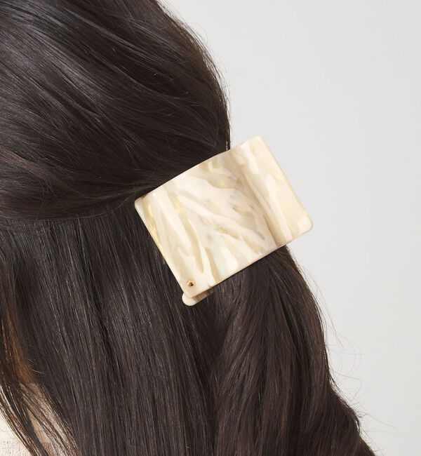 UNITED ARROWS green label relaxing「【WEB限定】スクエアマーブル ヘアクリップ」|ヘアバンド|