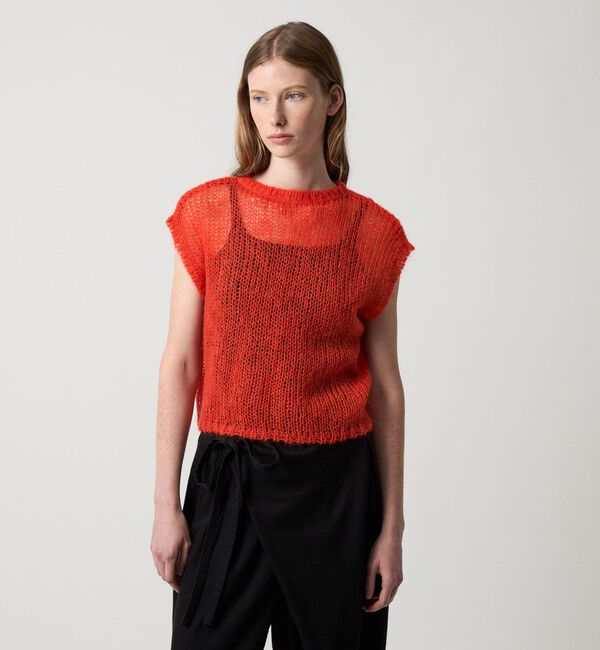 STEVEN ALAN「＜Steven Alan＞モヘヤ ミックス ニット ベスト」|ベスト・ジレ|RED