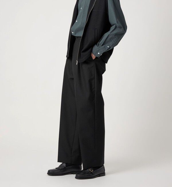 STEVEN ALAN「＜Steven Alan＞ ウール オックスフォード イン ツープリーツ ドレス トラウザーズ」|スラックス|