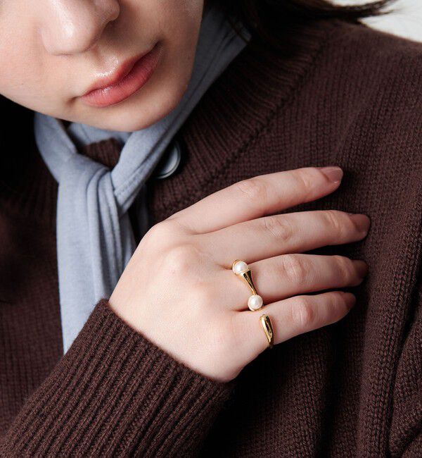 BEAUTY&YOUTH UNITED ARROWS「ワン パールモチーフ 2セット リング 」|リング|GOLD