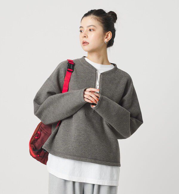 BEAUTY&YOUTH UNITED ARROWS「ダンボール ハーフジップ プルオーバー」|Tシャツ・カットソー|DK.GRAY