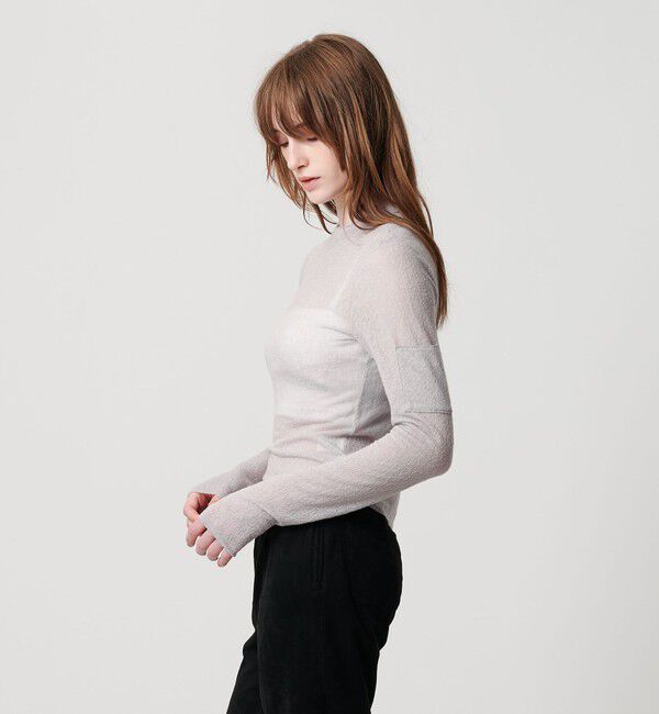 ATTISESSION「＜ATTISESSION＞シアー ジャガード バックオープン プルオーバー トップス 」|その他|