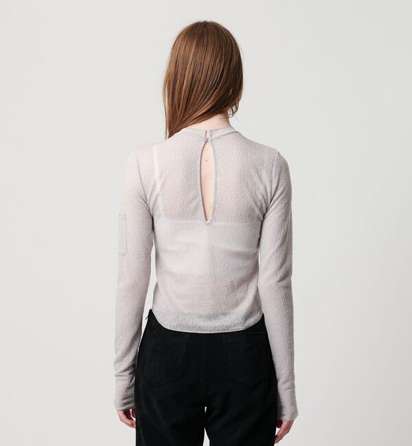 ATTISESSION「＜ATTISESSION＞シアー ジャガード バックオープン プルオーバー トップス 」|その他|