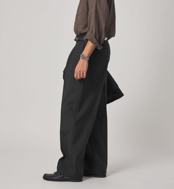 STEVEN ALAN「＜Steven Alan＞ ウール オックスフォード イン ツープリーツ ドレス トラウザーズ」|スラックス|