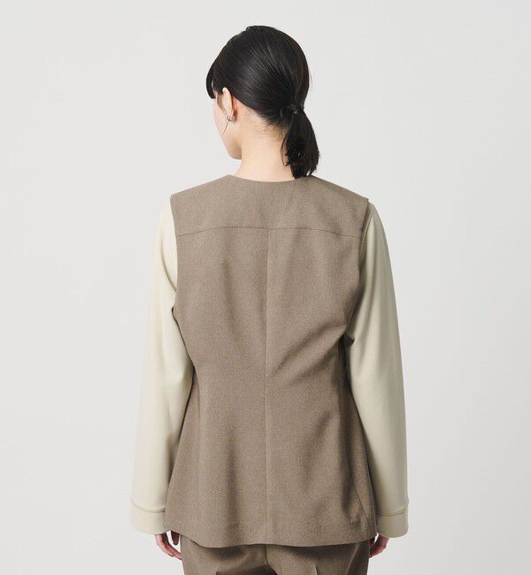 BEAUTY&YOUTH UNITED ARROWS「【WEB限定 Wardrobe DAILY MINIMAL】メランジ ペプラムベスト ウォッシャブル」|ベスト・ジレ|
