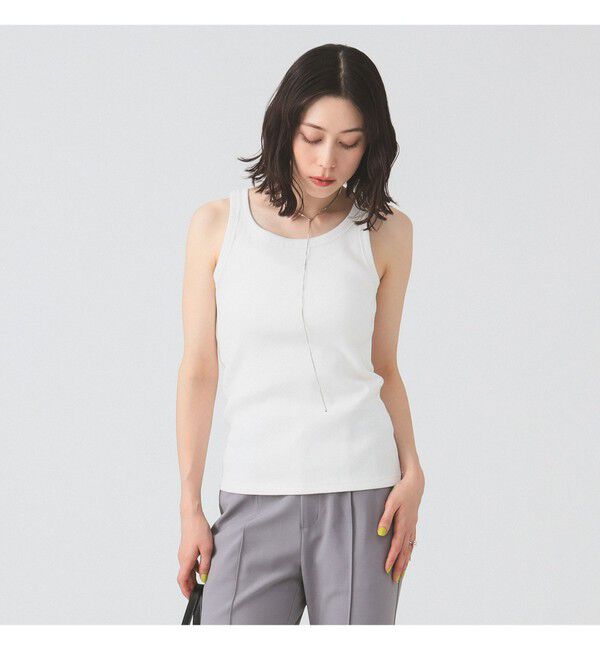 Ray BEAMS 「ベーシック リブ タンクトップ」|Tシャツ・カットソー|WHITE
