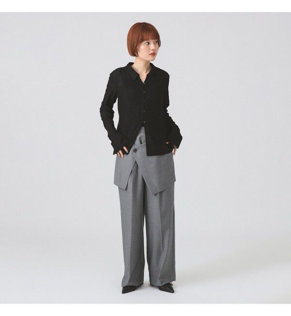 Ray BEAMS 「フロント ラップ ワイド パンツ」|チノ|